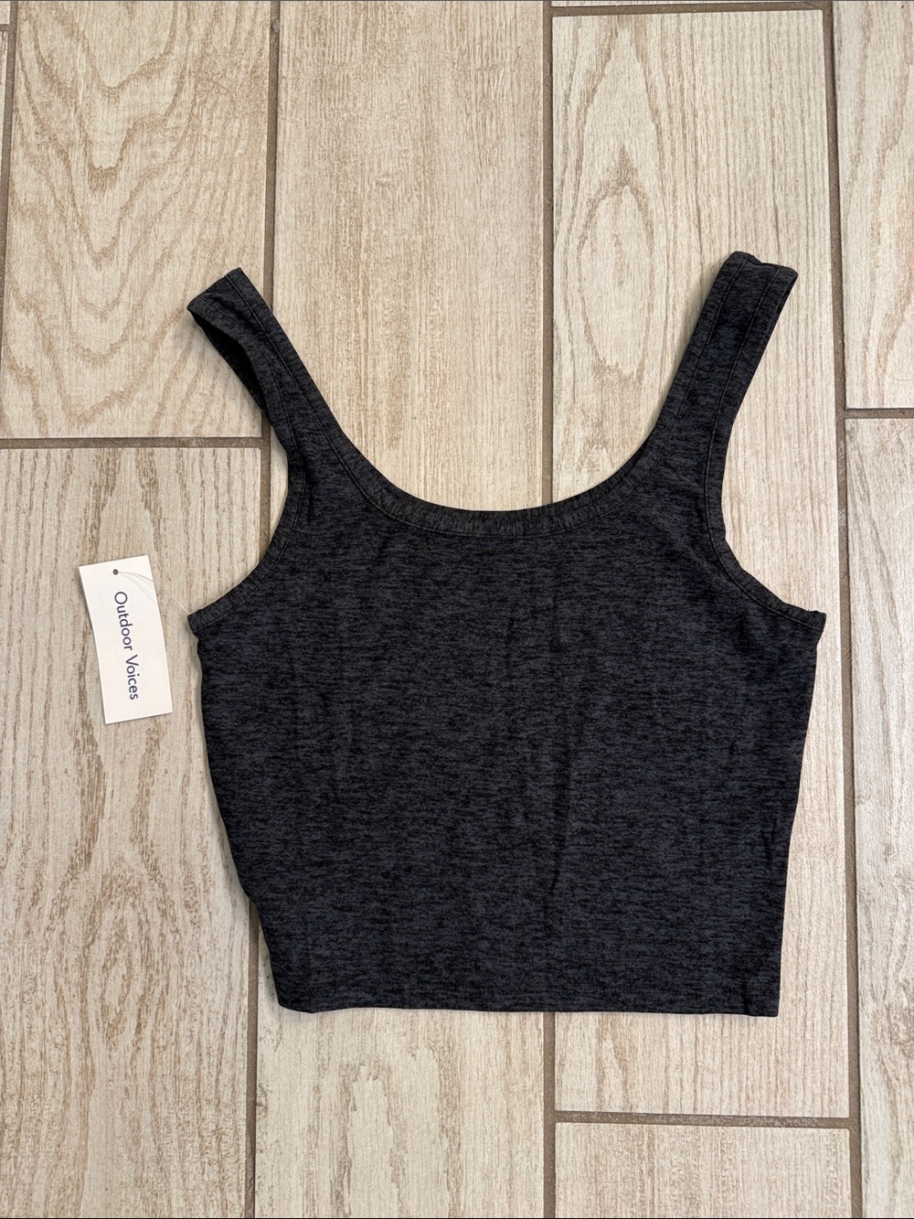 Outdoor Voices Charcoal Black Cropped Tank